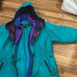 Edelweiss Women’s Teal and Purple Jacket